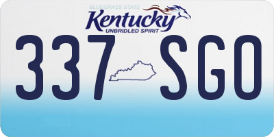 KY license plate 337SGO