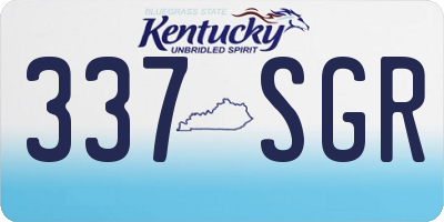 KY license plate 337SGR