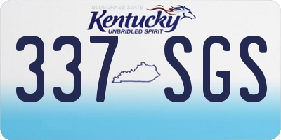 KY license plate 337SGS
