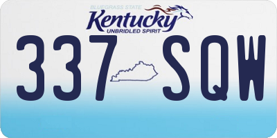 KY license plate 337SQW