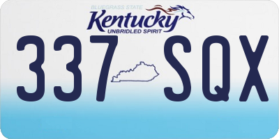 KY license plate 337SQX