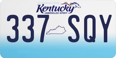 KY license plate 337SQY
