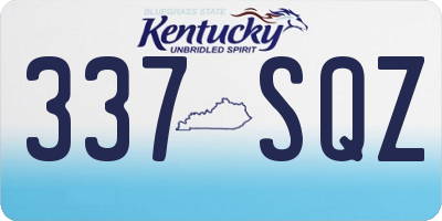 KY license plate 337SQZ