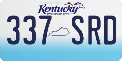 KY license plate 337SRD