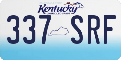 KY license plate 337SRF