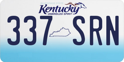 KY license plate 337SRN