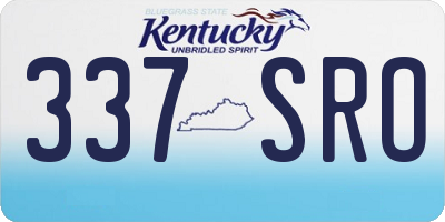 KY license plate 337SRO
