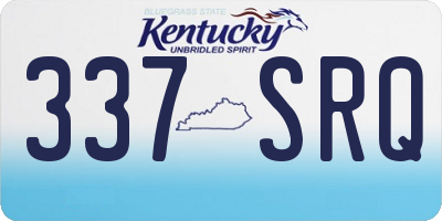 KY license plate 337SRQ