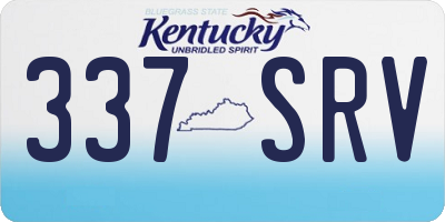 KY license plate 337SRV