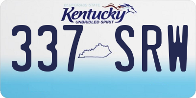 KY license plate 337SRW