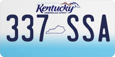 KY license plate 337SSA