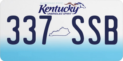 KY license plate 337SSB