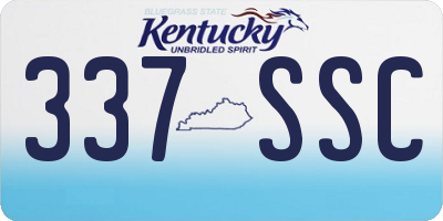 KY license plate 337SSC