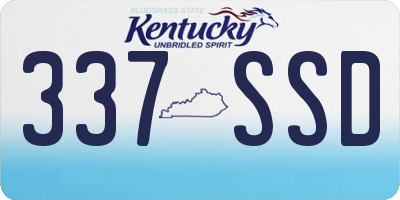 KY license plate 337SSD