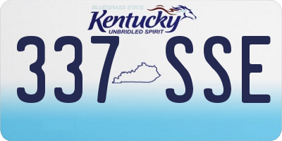 KY license plate 337SSE