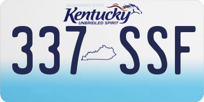 KY license plate 337SSF