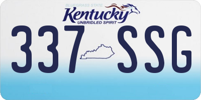 KY license plate 337SSG
