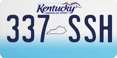 KY license plate 337SSH