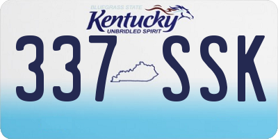 KY license plate 337SSK