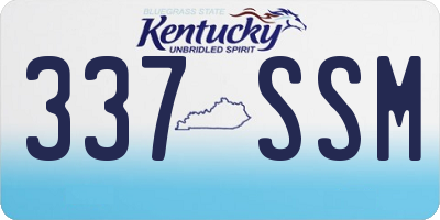 KY license plate 337SSM