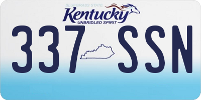 KY license plate 337SSN