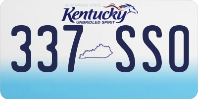 KY license plate 337SSO
