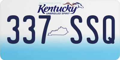KY license plate 337SSQ