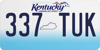 KY license plate 337TUK