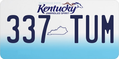 KY license plate 337TUM