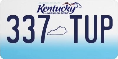 KY license plate 337TUP