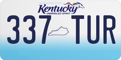 KY license plate 337TUR