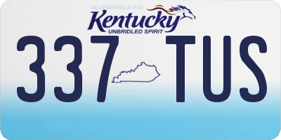 KY license plate 337TUS
