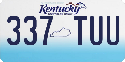 KY license plate 337TUU