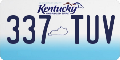 KY license plate 337TUV