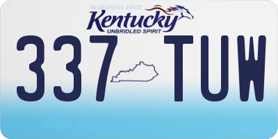 KY license plate 337TUW