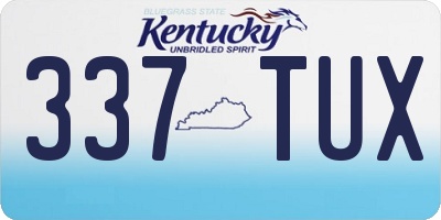 KY license plate 337TUX