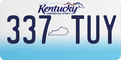 KY license plate 337TUY