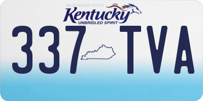 KY license plate 337TVA