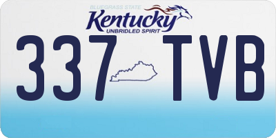 KY license plate 337TVB