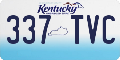 KY license plate 337TVC