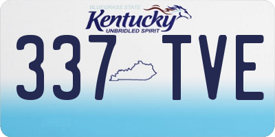 KY license plate 337TVE