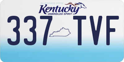 KY license plate 337TVF