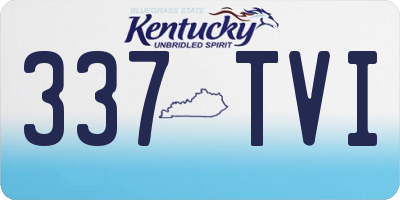 KY license plate 337TVI