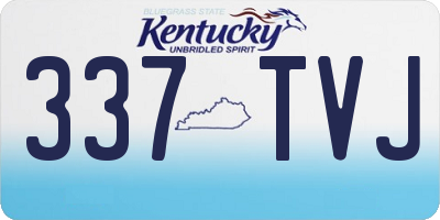 KY license plate 337TVJ