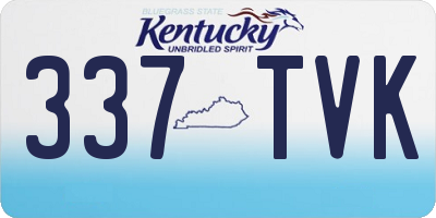 KY license plate 337TVK