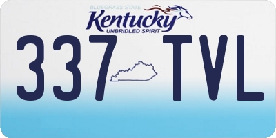 KY license plate 337TVL