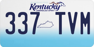 KY license plate 337TVM