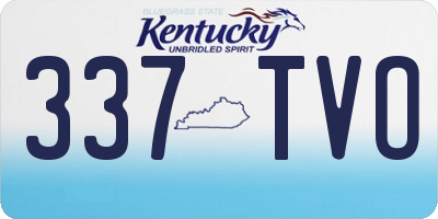 KY license plate 337TVO