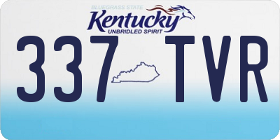 KY license plate 337TVR