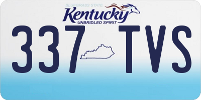 KY license plate 337TVS